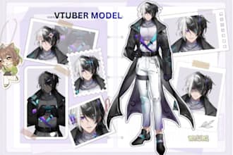 design vtuber model vtuber live2d vtuber rigging live2d model
