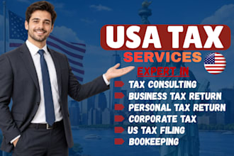prepare US tax returns, federal and state tax filing, and llc tax support