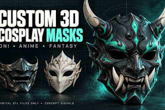 sculpt a custom oni mask fantasy mask or cosplay face mask for 3d printing