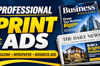 design professional magazine ads and eye catching print advertisements