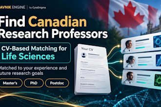 find canadian life science professors matching your CV