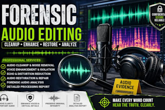 do forensic audio editing, cleanup, enhancement and noise removal