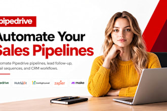 automate pipedrive pipelines, lead follow up, email sequences, and CRM workflows