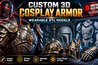 design 3d cosplay armor wearable armor and printable stl models