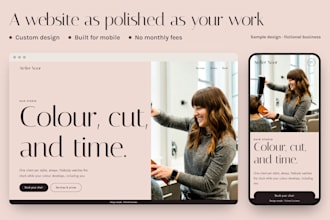 build a modern website for your salon, barbershop or local business