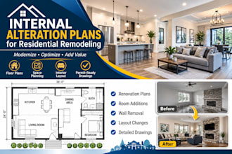create internal alteration plans for residential remodeling