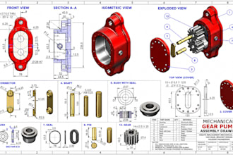 create replacement mechanical parts cad gear bracket design housing engineering