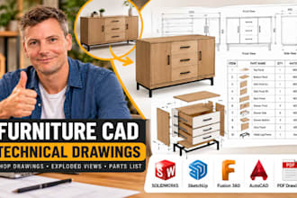 create exploded furniture assembly drawings with parts list in solidworks