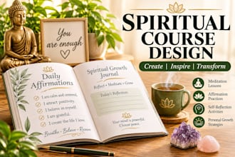 write structured spiritual course and affirmation journal