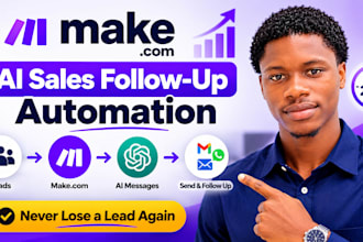 setup make com automation smart ai sales follow up sequence for cold warm leads