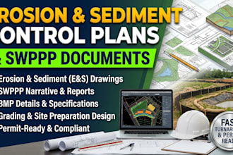 prepare erosion control plans, sediment control drawings and swppp documents