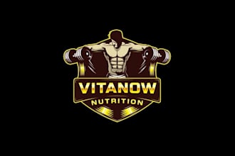 design a professional fitness, nutrition and supplement logo