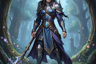 design detailed fantasy warriors, heroes, and villains
