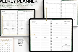 create a hyperlinked digital planner for goodnotes and ipad