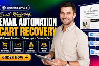 set up squarespace email automations and abandoned cart recovery emails