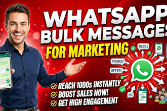 do bulk whatsapp messages and blast sms for you