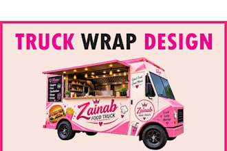 design a creative food truck wrap and branding