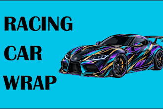 design a unique racing car wrap and custom vehicle graphics