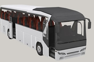 do 3d bus modeling, bus model, truck custom modeling