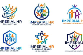 design a office, imperial, and HR logo