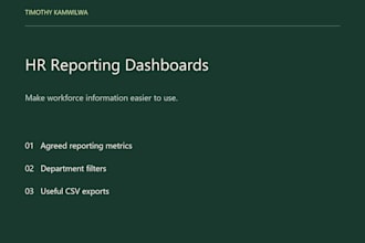 build a workforce and leave reporting dashboard for your team