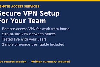 set up a secure VPN so your team can work from home safely