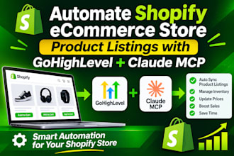 automate shopify e commerce store product listings with gohighlevel claude mcp