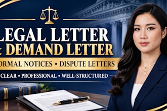 draft legal letters, demand letters, and formal legal notices
