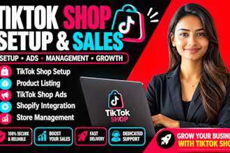 set up tiktok shop, dropshipping and tiktok shop ads