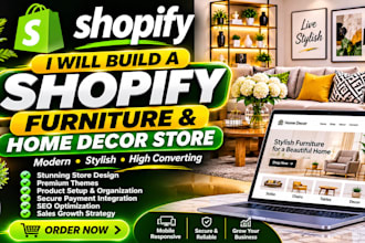 build a shopify furniture and home decor store
