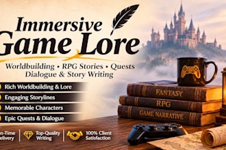 immersive game lore worldbuilding rpg stories quests dialogue and story writing