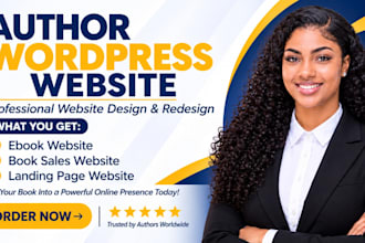 design author website, ebook website, portfolio website, book author website wix