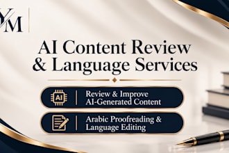 proofread and edit your arabic content or review ai text