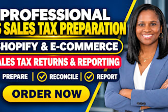 accurately prepare US sales tax returns for shopify and ecommerce businesses