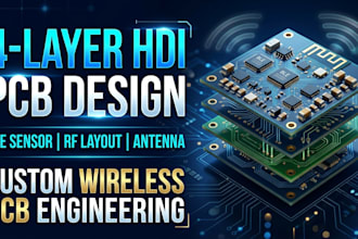design 4 layer hdi ble sensor pcb design with rf layout and antenna