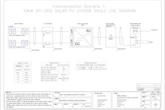 create solar pv single line diagrams and electrical drawings