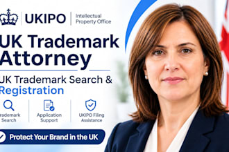 be your UK trademark attorney for ukipo trademark registration, patent attorney