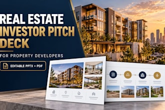 design a real estate investor pitch deck for property developers