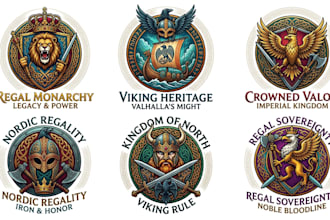 design a monarch, regal, and viking logo