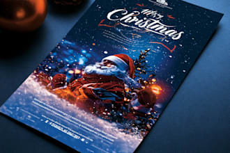 design amazing christmas flyer