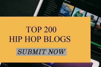 submit your single or  music video to top 200 hip hop blogs