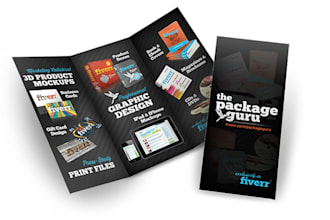create a 3D photorealistic mockup of your trifold brochure