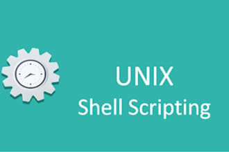 create unix shell scripts and can write and guide unix commands