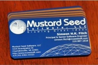 mail you a custom laser etched aluminum business card with your logo and text