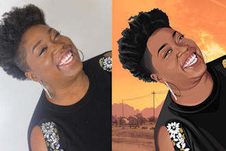 create your photo into amazing cartoon portrait in 24hrs