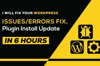 help fix wordpress issues wordpress plugin in 6 hour