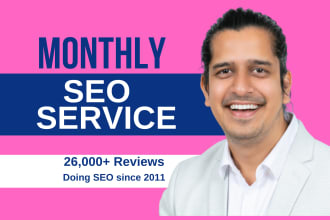 do monthly SEO service for keyword ranking on google