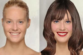 do a makeover and send your picture in 3 different hairstyles and makeup just like a Hollywood Star