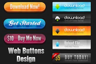 design 10 AWESOME Call to action buttons or Icons