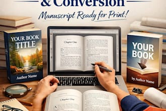 format and convert the manuscript for paperback printing